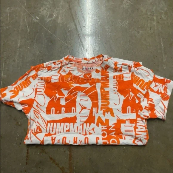 Jordan Kids' Orange Graphic T-Shirt - Picture 1 of 2